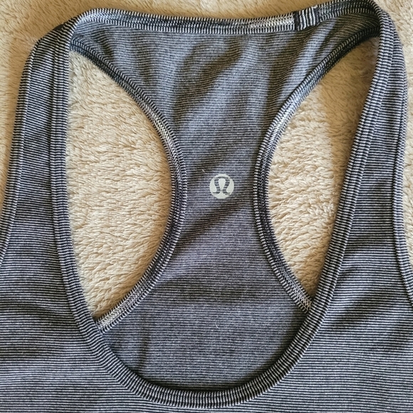 Lululemon Cool Racerback Mini Pop Stripe Black Heathered Slate - Picture 5 of 10